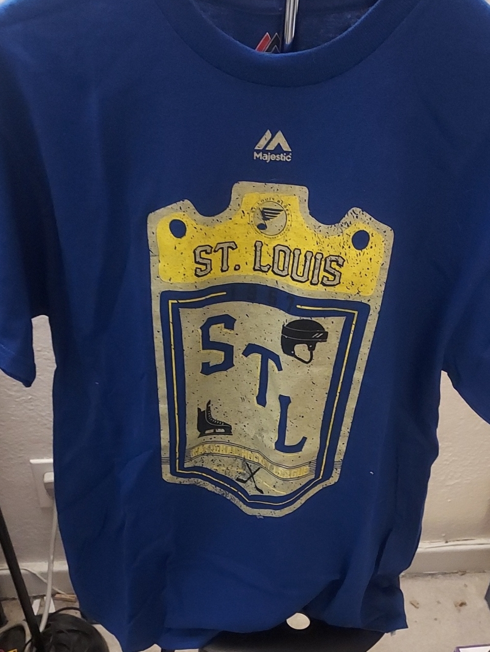 Majestic Mens St. Louis Graphic Tee - Blue/Yellow